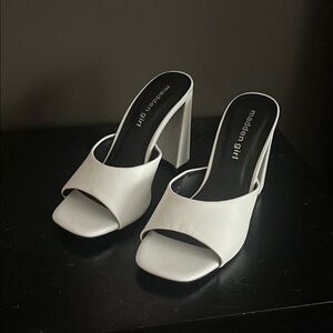 Madden Girl White Mules